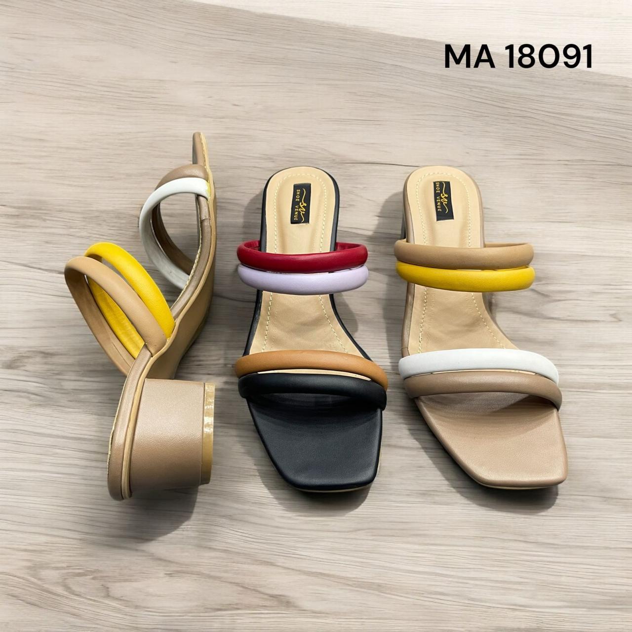 Modern Padded Strap Block Heels