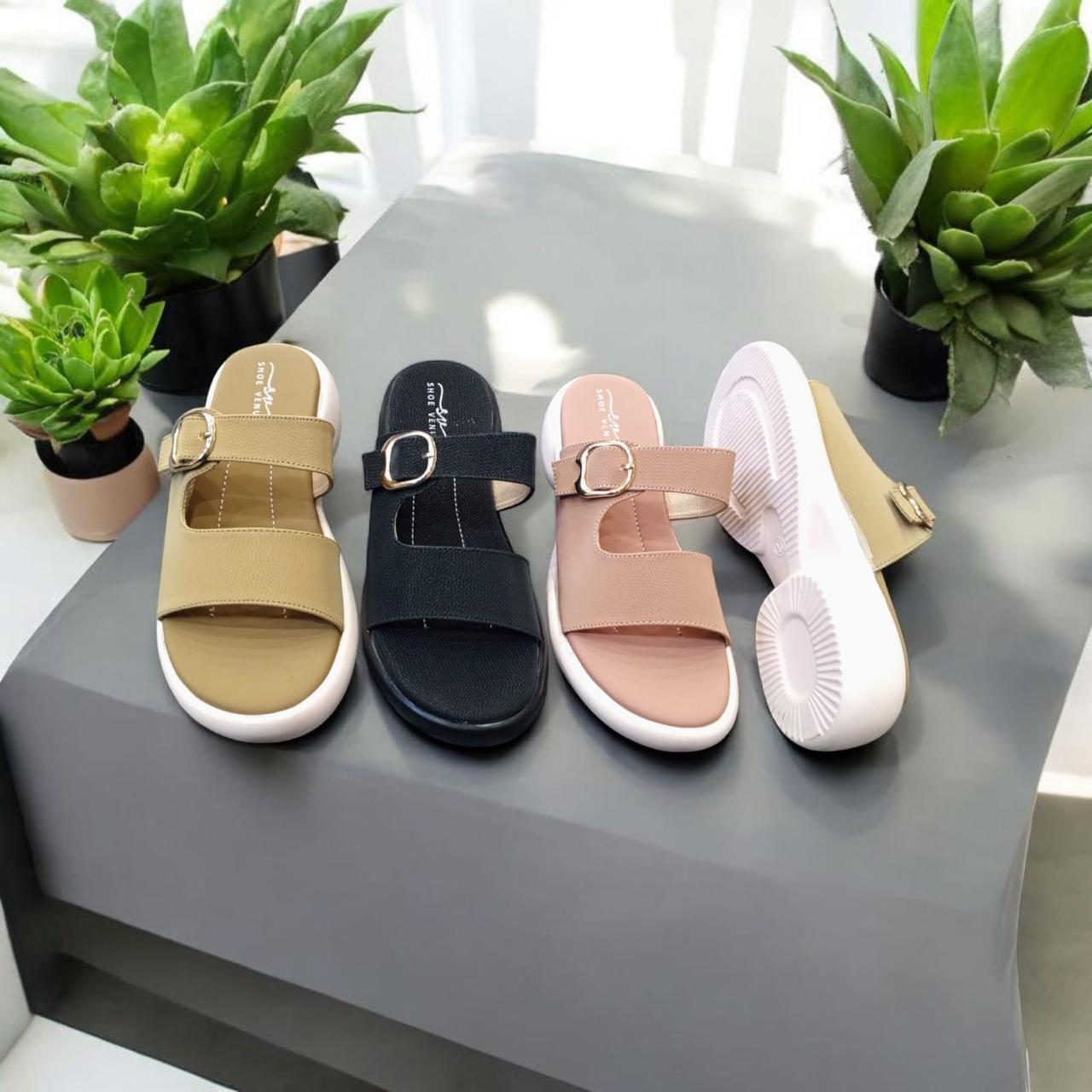 Casual Buckle Strap Slide