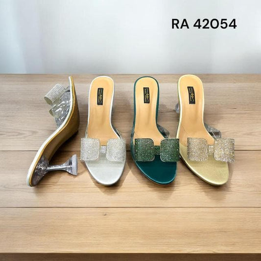 Elegant Crystal Bow Heels